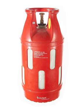 Заправка композитного пропанового баллона LifeSafe 47 литров (пр-во Индия) от интернет сайта gassend.ru